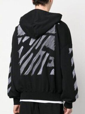 Off- White Scribble Diagonal Hoodie Size XL